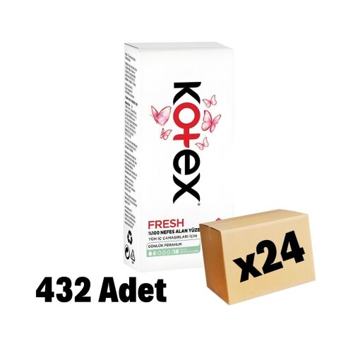 Kotex İnce Günlük Ped Deo 432 Adet 24 Paket - 1