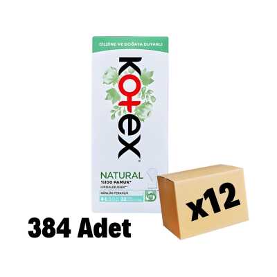 Kotex Natural İnce Günlük Ped 384 Adet 12 Paket - 1