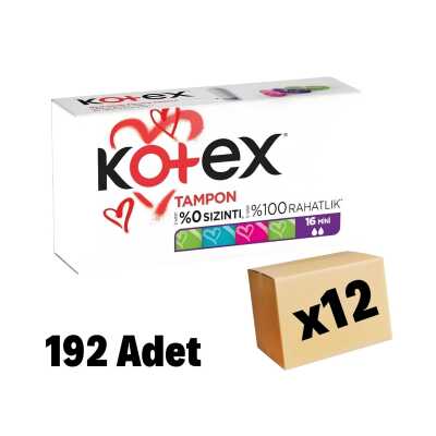Kotex Tampon Mini 192 Adet 12 Paket - 1