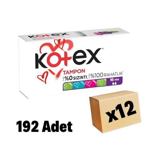 Kotex Tampon Mini 192 Adet 12 Paket - 1