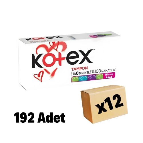 Kotex Tampon Süper 192 Adet 12 Paket - 1