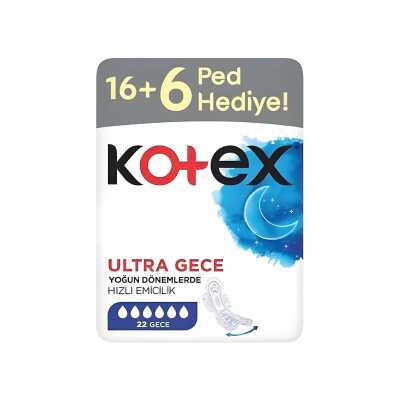 Kotex Ultra Dev Eco Gece 22'Li Ped - Kotex