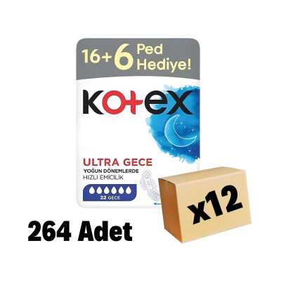 Kotex Ultra Dev Eco Gece Ped 264 Adet 12 Paket - 1