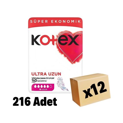 Kotex Ultra Quadro Uzun Ped 216 Adet 12 Paket - 1