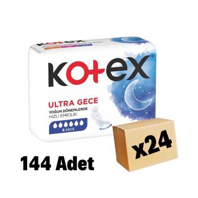 Kotex Ultra Single Gece Ped 144 Adet 24 Paket - 1