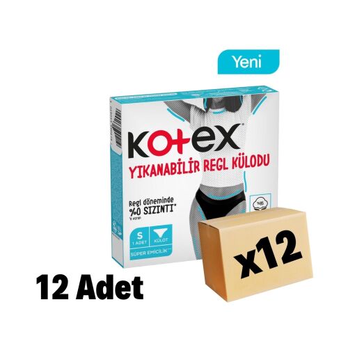 Kotex Yıkanabilir Regl Külodu S Beden 12 Adet 12 Paket - 1