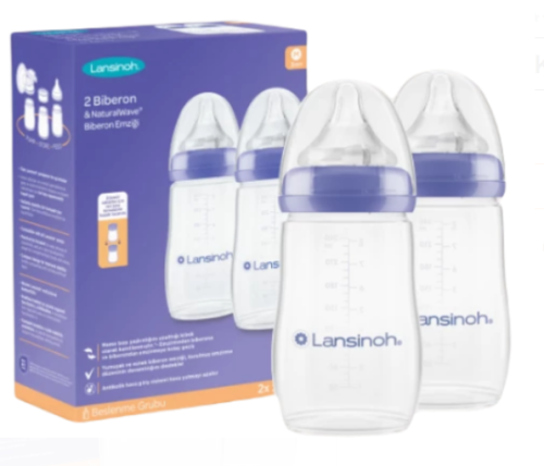 LANSİNOH NATUREL WAVE BİBERON SETİ 240 ML X 2 ADET - 1