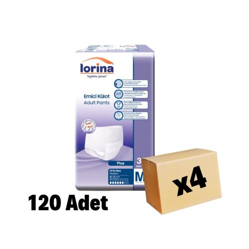 LORİNA EMİCİ KÜLOT M BEDEN 120 Adet 4 Paket - 1