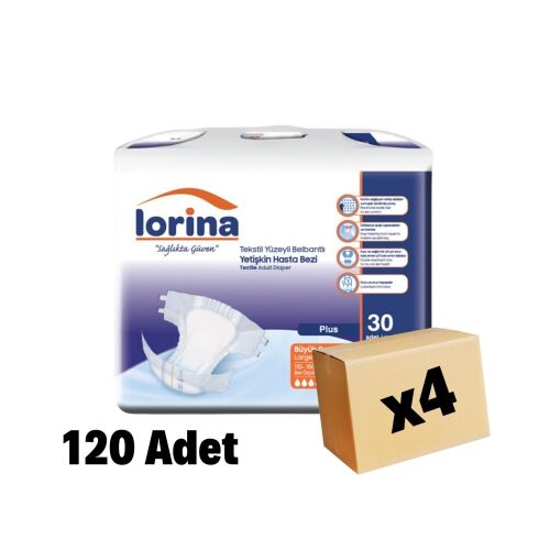 LORİNA YETİŞKİN HASTA BEZİ L BEDEN 120 Adet 4 Paket - 1