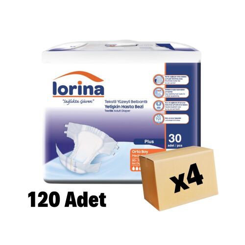 LORİNA YETİŞKİN HASTA BEZİ M BEDEN 120 Adet 4 Paket - 1