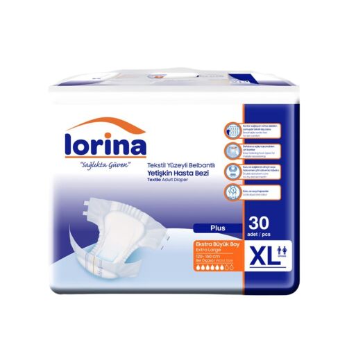 LORİNA YETİŞKİN HASTA BEZİ XL BEDEN 120 Adet 4 Paket - 2