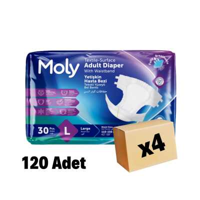 MOLY BEL BANTLI HASTA BEZİ LARGE 30 LU 120 Adet 4 Paket - 1