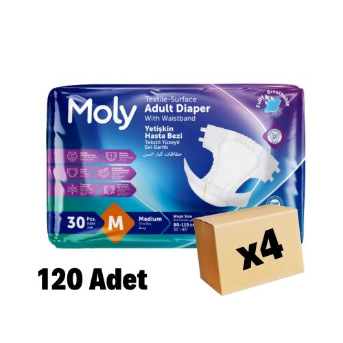 MOLY BEL BANTLI HASTA BEZİ MEDIUM 30 LU 120 Adet 4 Paket - 1