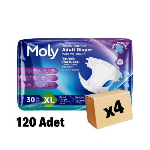 MOLY BEL BANTLI HASTA BEZİ X-LARGE 30 LU 120 Adet 4 Paket - 1