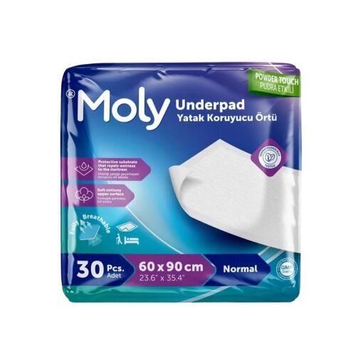 Moly Yatak Koruyucu Örtü 60x90 Cm 180 Adet 6 Paket - 2