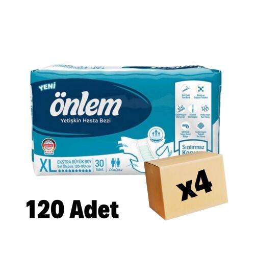 Önlem Belbantlı Hasta Bezi XLarge Beden 120 Adet 4 Paket - 1
