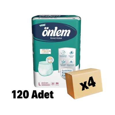 Önlem Yetişkin Emici Külot Bezi Large ( Büyük Boy ) 120 Adet 4 Paket - 1