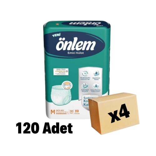 Önlem Yetişkin Emici Külot Bezi Medium ( Orta Boy ) 120 Adet 4 Paket - 1