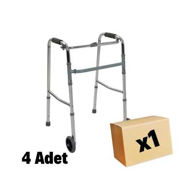 PR-441 Alüminyum Tekerlekli Walker 4 Adet 1 Koli - 1